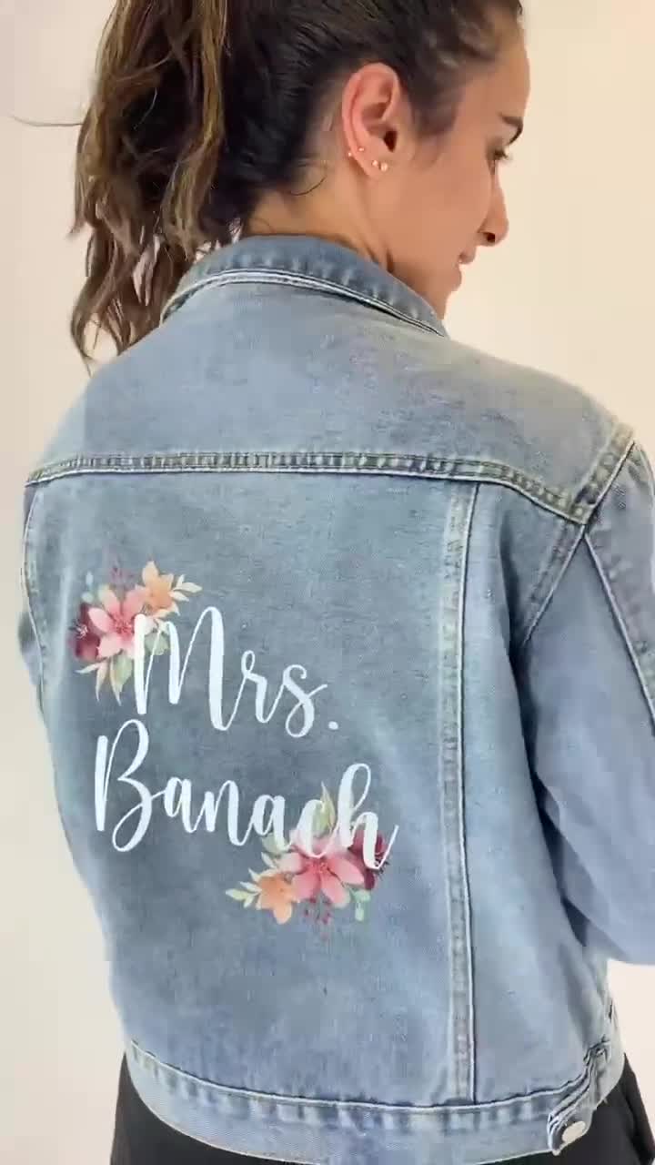Personalized Floral Denim Jackets, Customized Denim Jackets